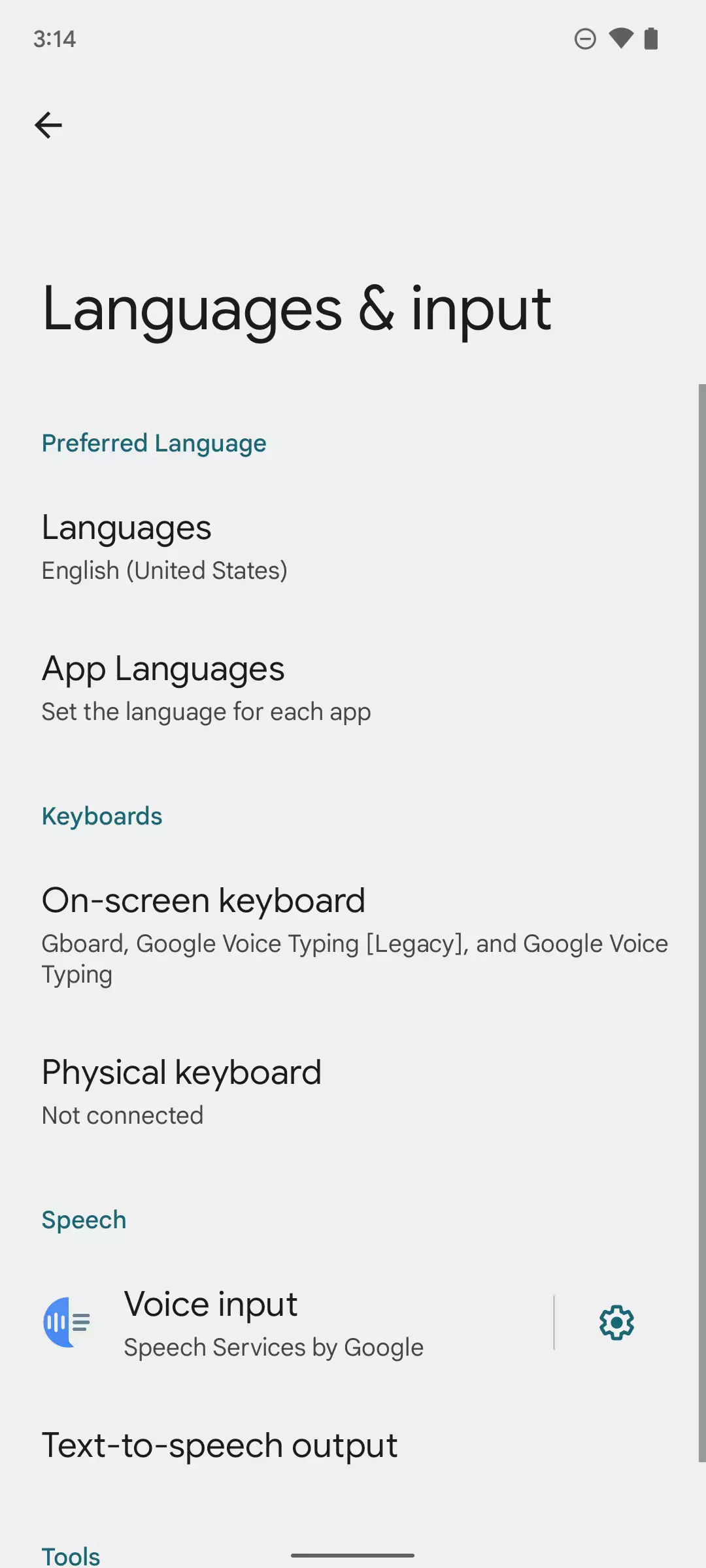 Android 13 Choix de la langue